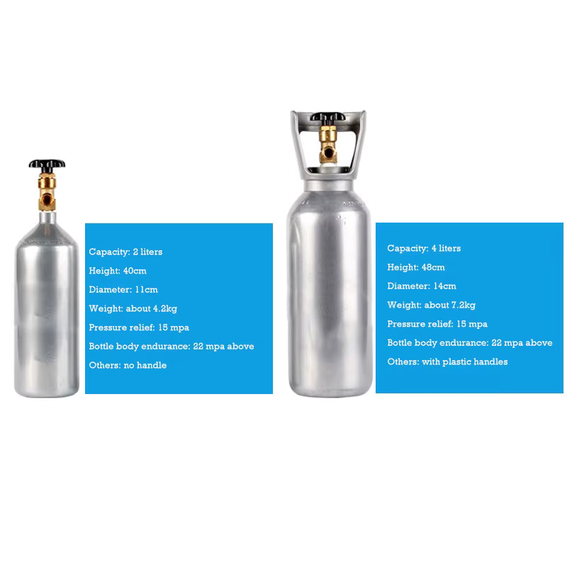 4L CO2 Cylinder for Planted Aquariums – High-Strength Steel with G5/8 Valve Thread (Empty)