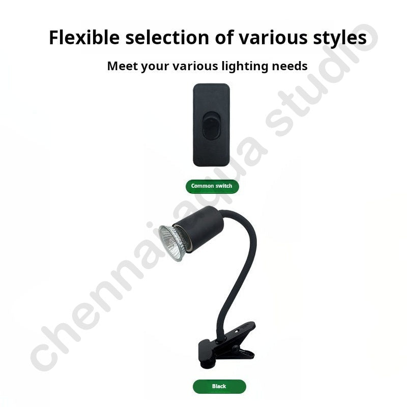 Reptile Heat Lamp with Holder – 50W UVA/UVB Basking Light, 360° Rotatable Clip for Turtles, Lizards & Aquatic Plants
