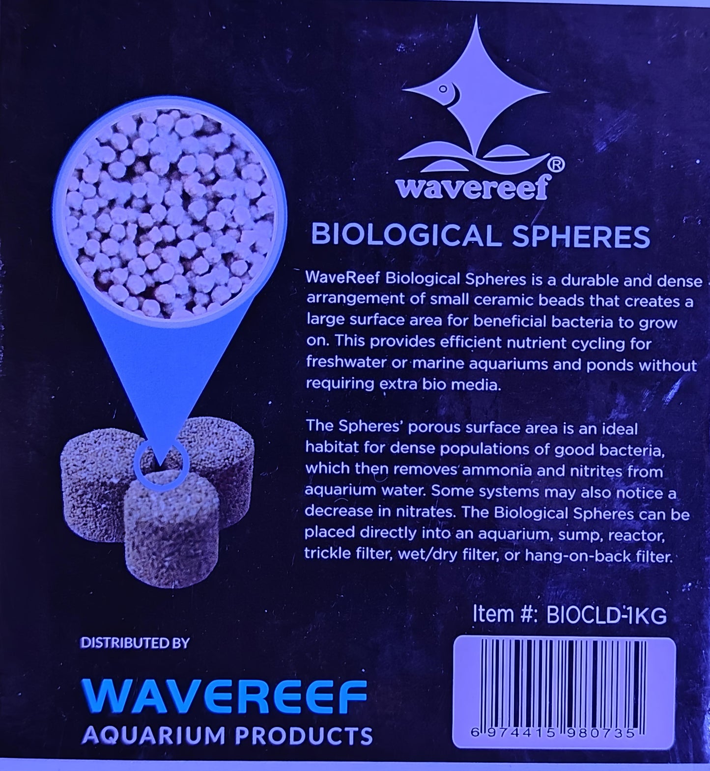 BIO-Spheres Biological filteration 1KG (145-3/5in Spheres) Treats up to 750gal