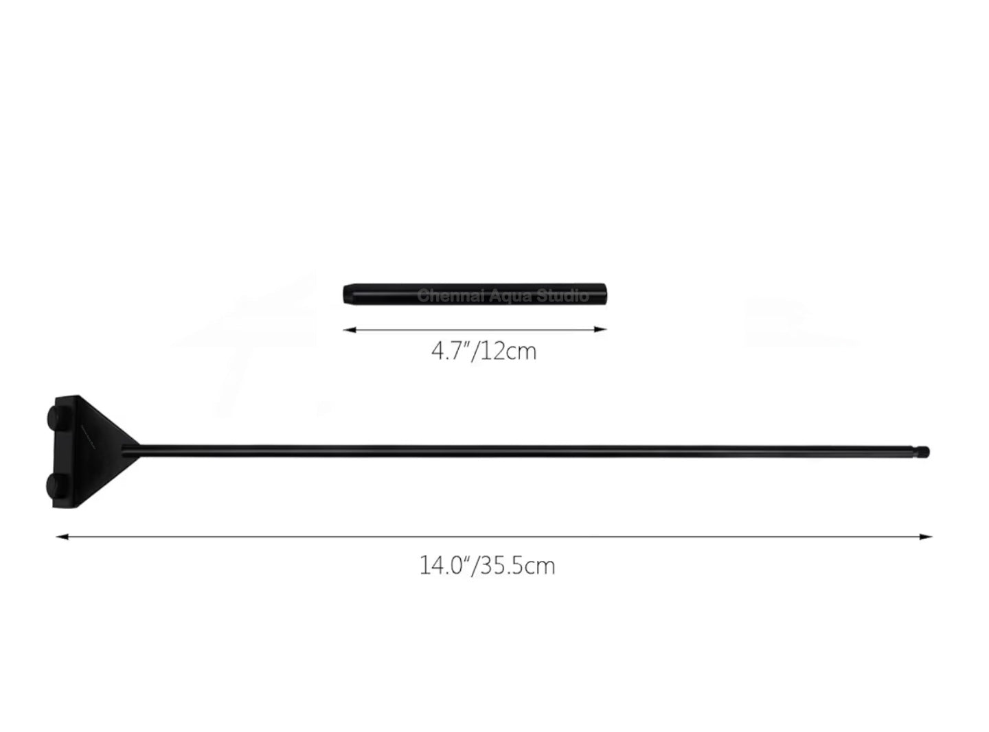 Aquarium Algae Scraper – Long Handle with Anti-Slip Grip & Replaceable Blades, Rust-Proof Tool for Freshwater, Saltwater & Planted Tanks BLACK Color