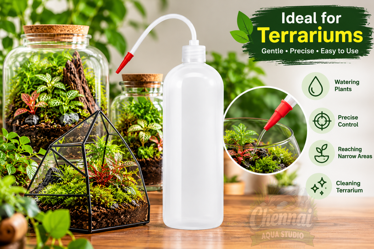 Plastic Precision Watering Bottle with Easy-Grip Design for Terrariums & Indoor Plants 250ml