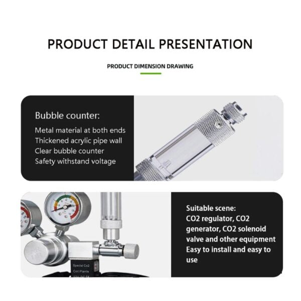 CO2 BUBBLE COUNTER WITH WATER INJECTION