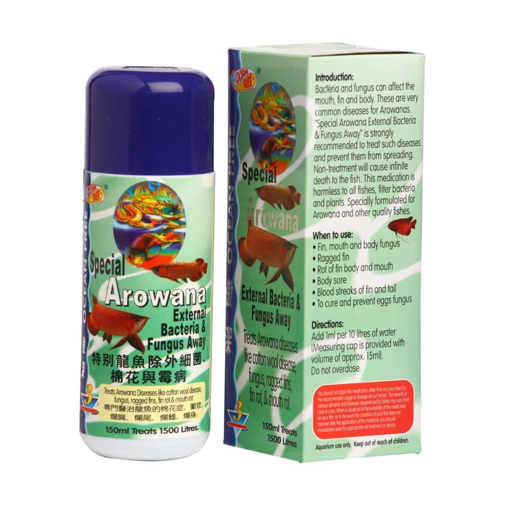OCEAN FREE - Special Arowana complete range of medication for all diseases OCEAN FREE NO. 1- 9 Special Arowana 150mL
