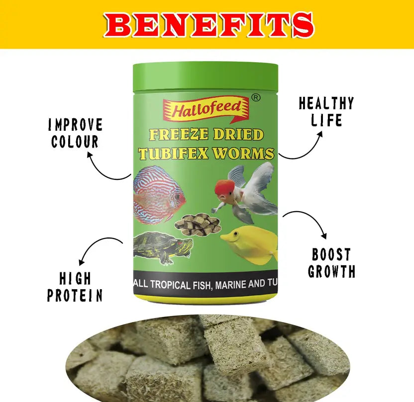 Hallofeed Freeze Dried Tubifex Worms