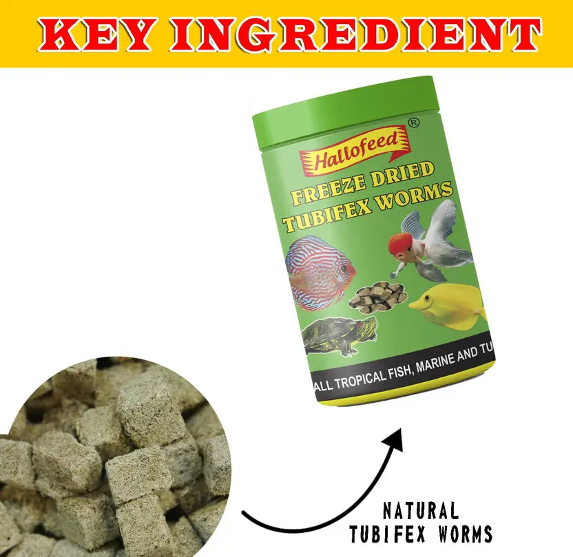 Hallofeed Freeze Dried Tubifex Worms
