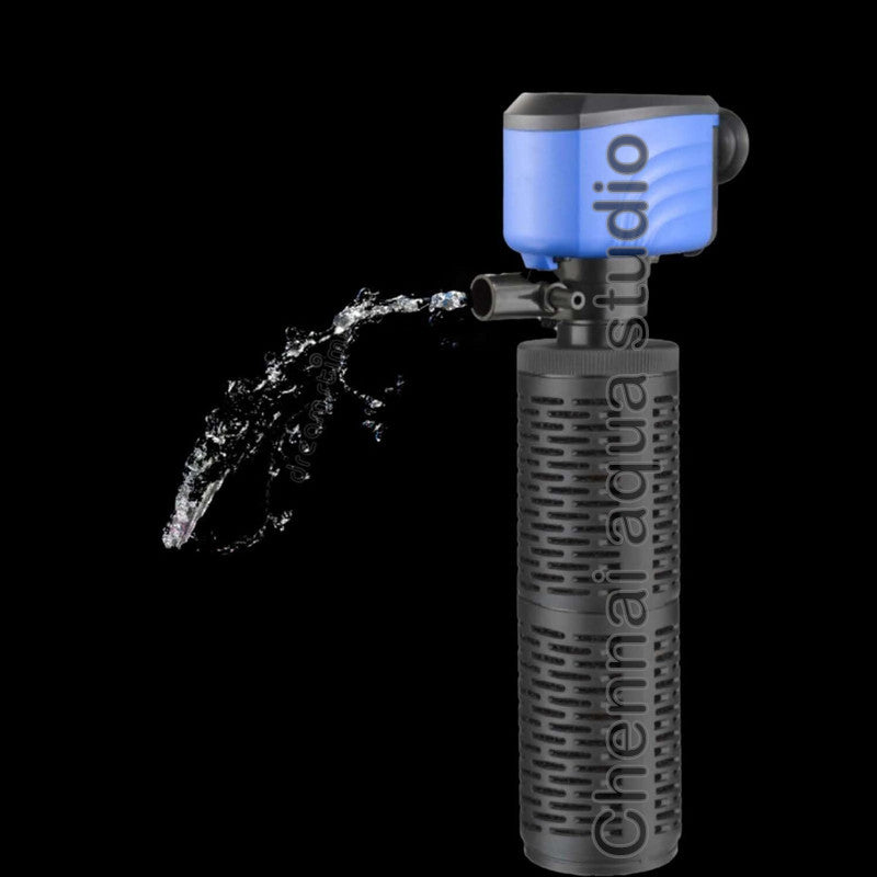 Silent Internal Aquarium Filter with Air Pump Eco-Friendly Plastic Fish Tank Power 25w H.max:1.6M F.MAX:1700L/H WP-208YF