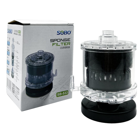 Sobo SB-533 Mini Bio Sponge Filter – Gentle & Efficient Filtration for Small Aquariums
