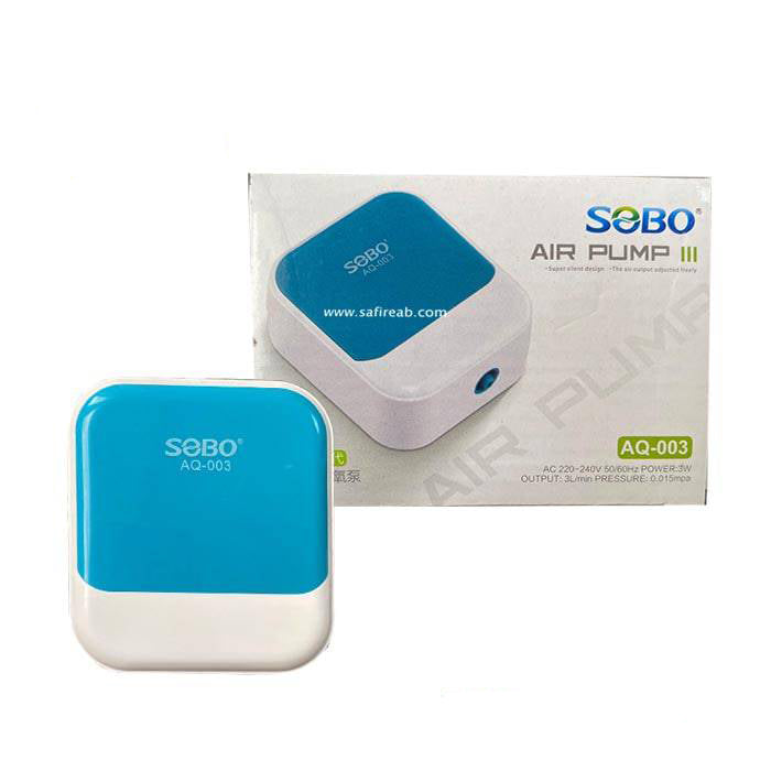 SOBO AQ-003 Silent Aquarium Air Pump | Compact & Efficient Oxygen Supply for Fish Tanks
