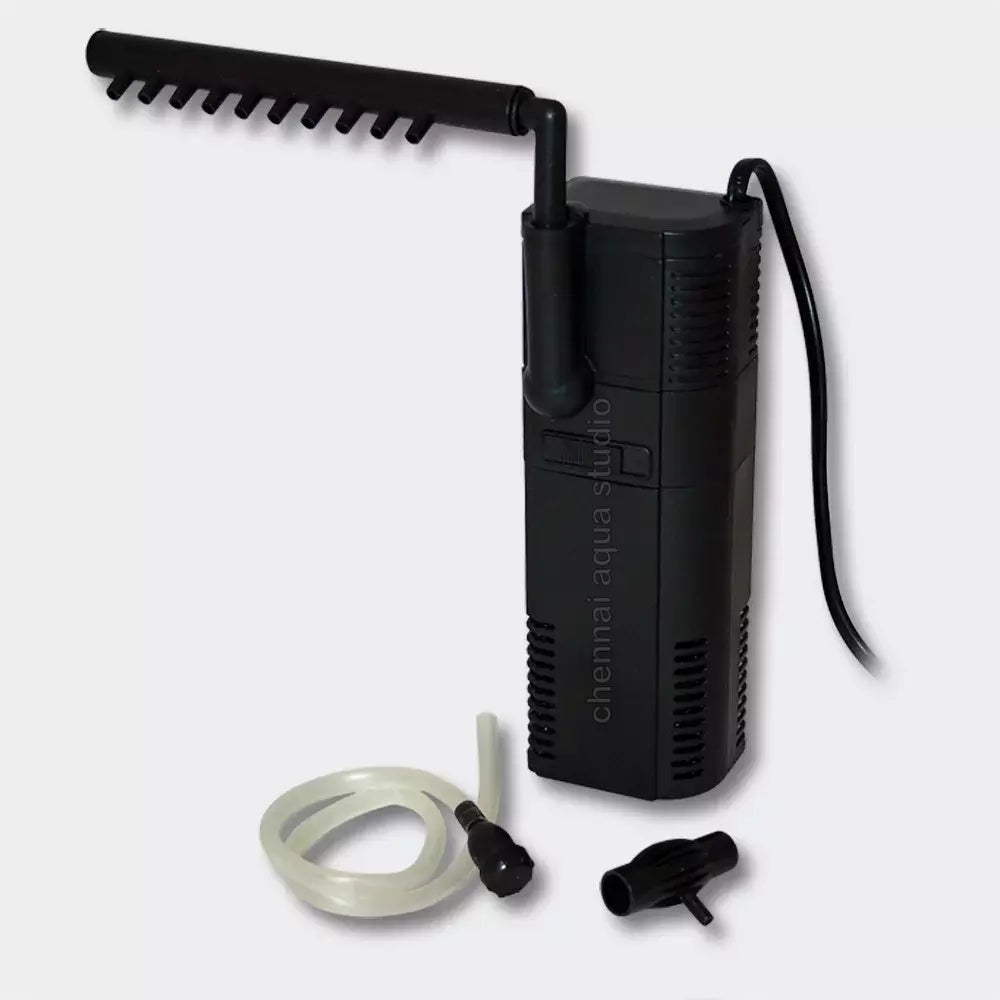 SunSun HJ-411B Internal Submersible Filtration Pump – 4W, 400 L/H | Quiet Aquarium Filter with Spray Bar & Venturi Air Pipe for Fresh & Saltwater Tanks
