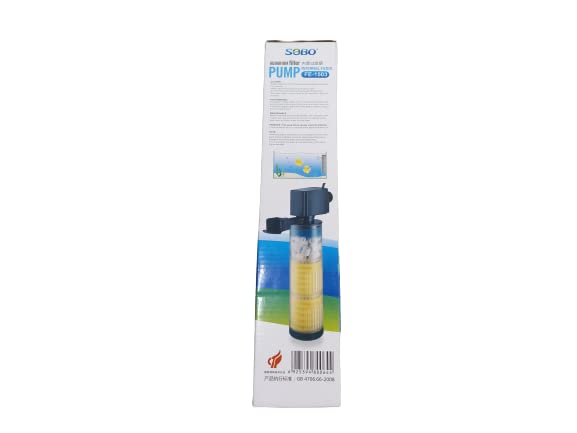 SOBO Aquarium Internal Filter Pump (Model : FE- 1503,Power: 15W, Output: 1200L/H Ac 220-240v 50/60HZ)