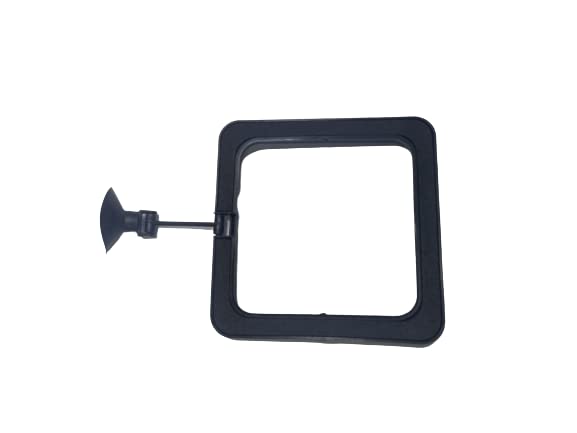 Aquarium Floating Fish Feeding Tray (Square) Ring with Suction Cup Include (Size: 10cm)