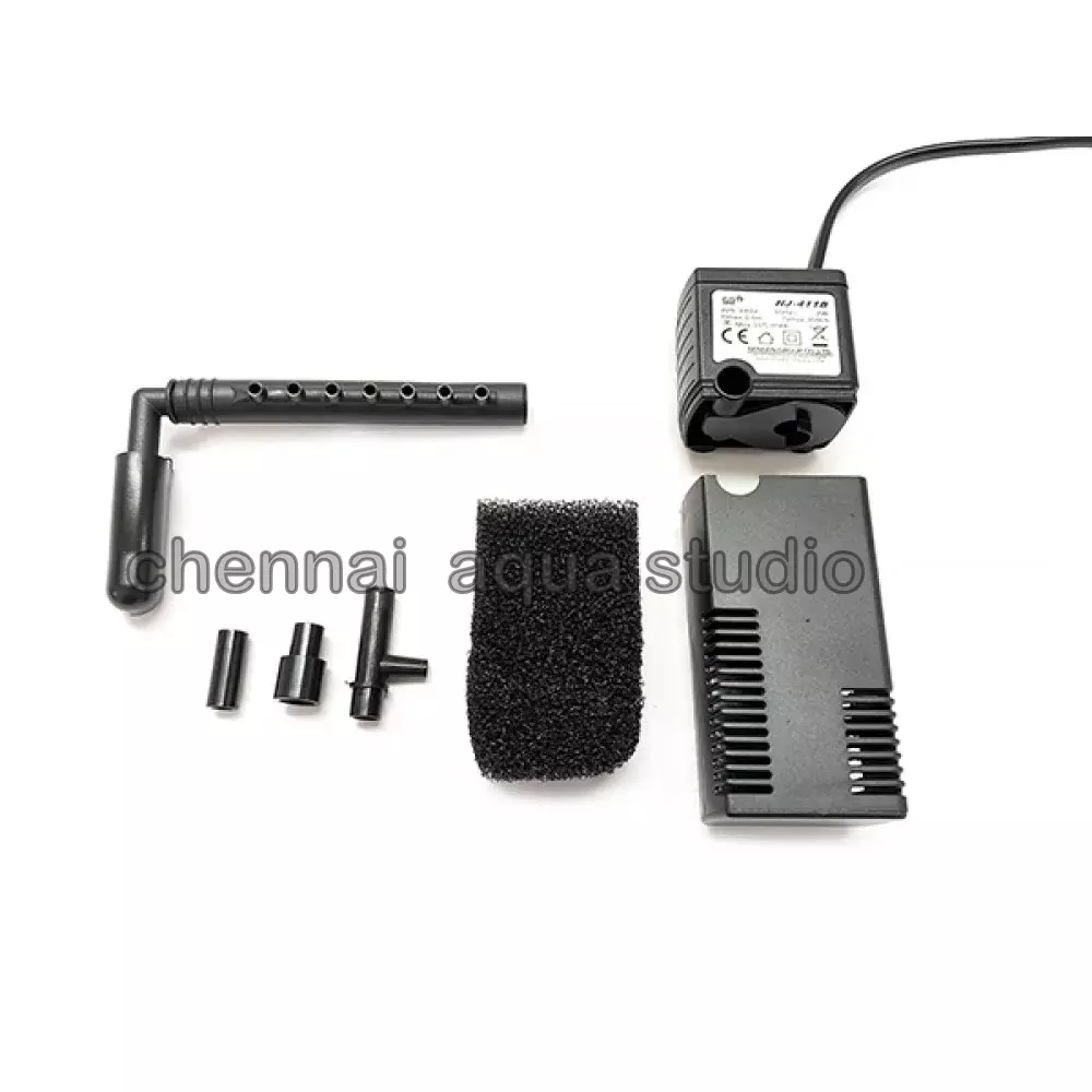 SunSun HJ-411B Internal Submersible Filtration Pump – 4W, 400 L/H | Quiet Aquarium Filter with Spray Bar & Venturi Air Pipe for Fresh & Saltwater Tanks