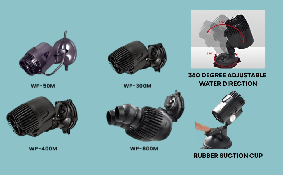 SOBO WP-50M Aquarium Wave Maker – 3W Submersible Circulation Pump for Water Movement – 3000L/H Flow Rate