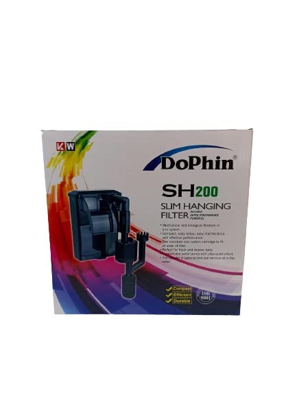 DOPHIN SH200 (2.8W output150L/Hr) Aquarium Slim Hanging Filter