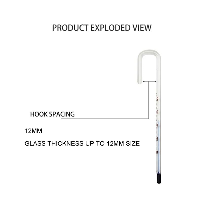 Hang - On Thermometer Monitor Can be hung on the rim of rimless aquariums all sizes