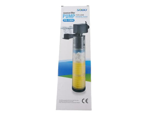 SOBO Aquarium Internal Filter Pump (Model : FE- 1504,Power: 15W, Output: 1200L/H Ac 220-240v 50/60HZ)