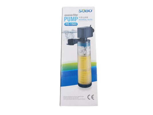 SOBO Aquarium Internal Filter Pump (Model : FE- 1503,Power: 15W, Output: 1200L/H Ac 220-240v 50/60HZ)