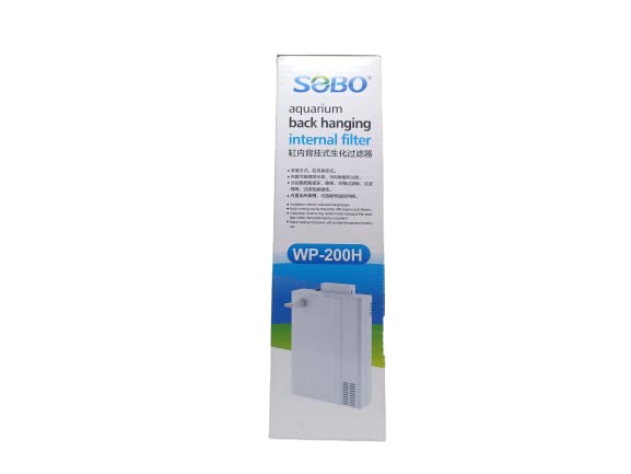 SOBO Aquarium Back Hanging Internal Filter (Model : WP - 200H,Power: 2.5W, Output: 200L/H Ac 220-240v 50/60HZ)