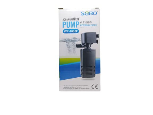 SOBO Aquarium Internal Filter Pump (Model : WP- 1000F,Power: 15W, Output: 650L/H Ac 220-240v 50/60HZ)