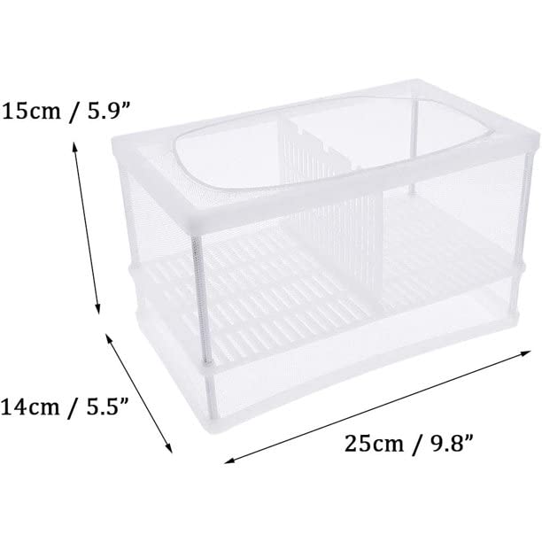 Boyu Aquarium Fish Breeding, Isolation, Hatchery Box For Fish Fry Net Box(Large Nb-3202A Double With Bottom Tray)