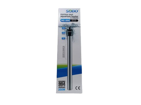SOBO Stainless Steel Aquarium Heater 200W (Model: HC- 200)