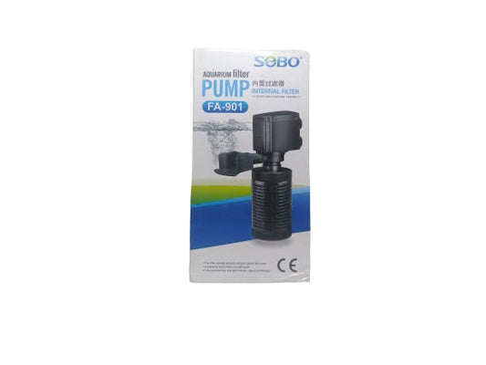 SOBO Aquarium Internal Filter Pump (Model : FA- 901,Power: 9W, Output: 800L/H Ac 220-240v 50/60HZ)