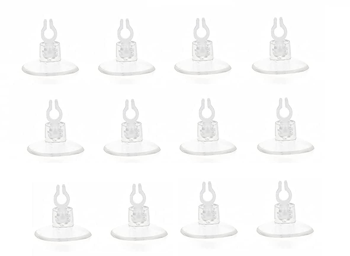MR TRADERS Aquarium Chukker 12 pcs Aquarium Fish Tank Suction Cups Airline Pump Tube Holders Clips Clamps