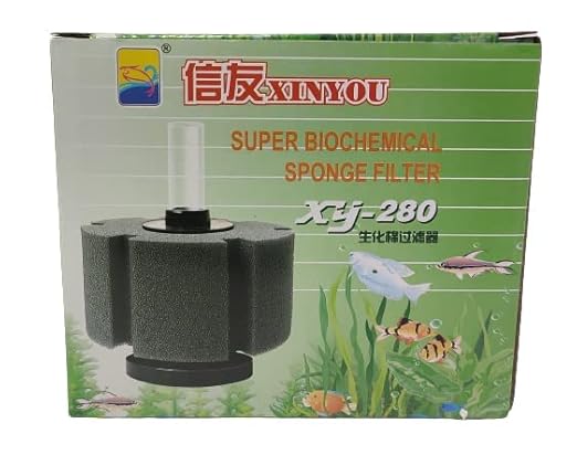 XINYOU XY-280 Super Biochemical Sponge Filter for Aquarium Fish Tank with Free 2 Meter Hose Air Tube