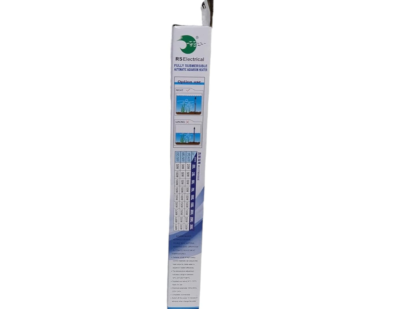 RS Electrical 300 watts Automatic Glass Heater with auto on Off Facility with Standby Light Indicator