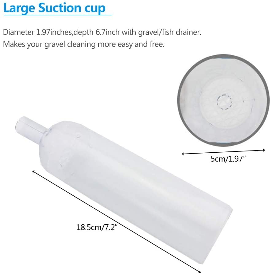 Aquarium Vaccum Syphon Pipe Fish Tank Gravel Cleaner Aquarium Water Changer with Tap