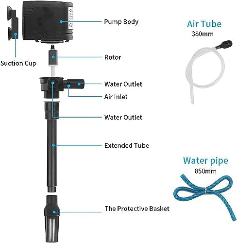 Sobo WP-1990 Multifunction Submersible Pump for Aquarium Fish Tank Power Heads Water Pump