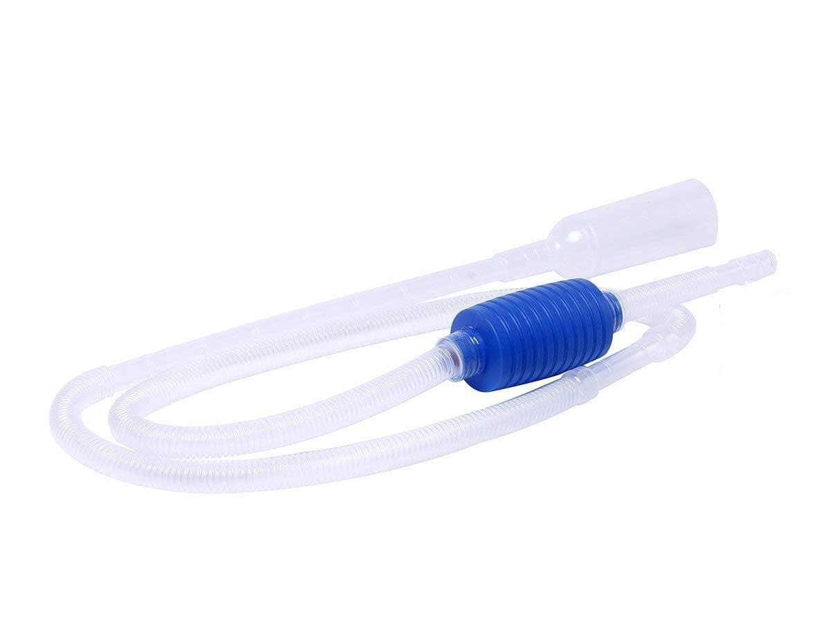 Aquarium Fish Tank Siphon Vacuum Water Pump Gravel Cleaner (White) (1.7 Meter)