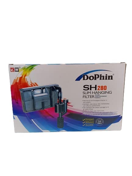 DOPHIN SH280 (3.8W Output 280L/Hr) Aquarium Slim Hanging Filter