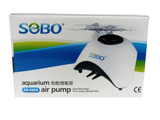 Aquarium air Pump (Model : SB- 860A,Power: 10W, Output:2x6L/min Ac 220-240v 50/60HZ)