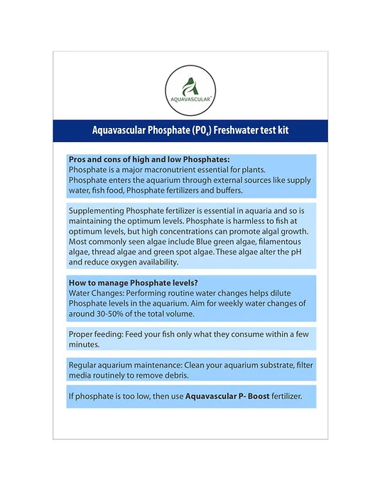 Aquavascular Phosphate Test Kit