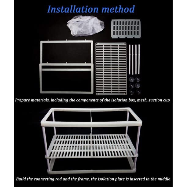 Boyu Aquarium Fish Breeding, Isolation, Hatchery Box For Fish Fry Net Box(Large Nb-3202A Double With Bottom Tray)