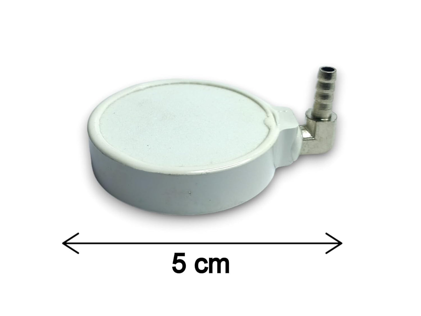 Round Air Stone Disc 5 CM  Bubble Diffuser for Aquarium Fish Tank (air Controller, Non-Return Valve Plastic, Airline Tubing Suction Cup)