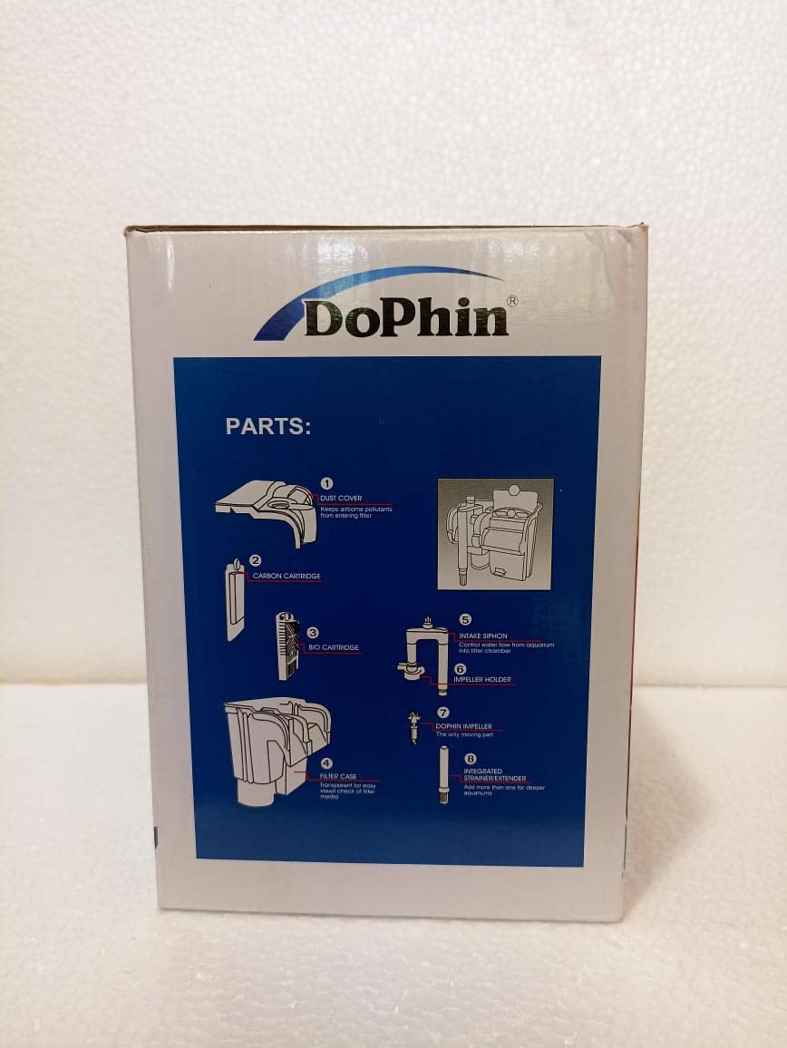 DOPHIN H500 (5.5W Output 580L/Hr) Aquarium Power Filter