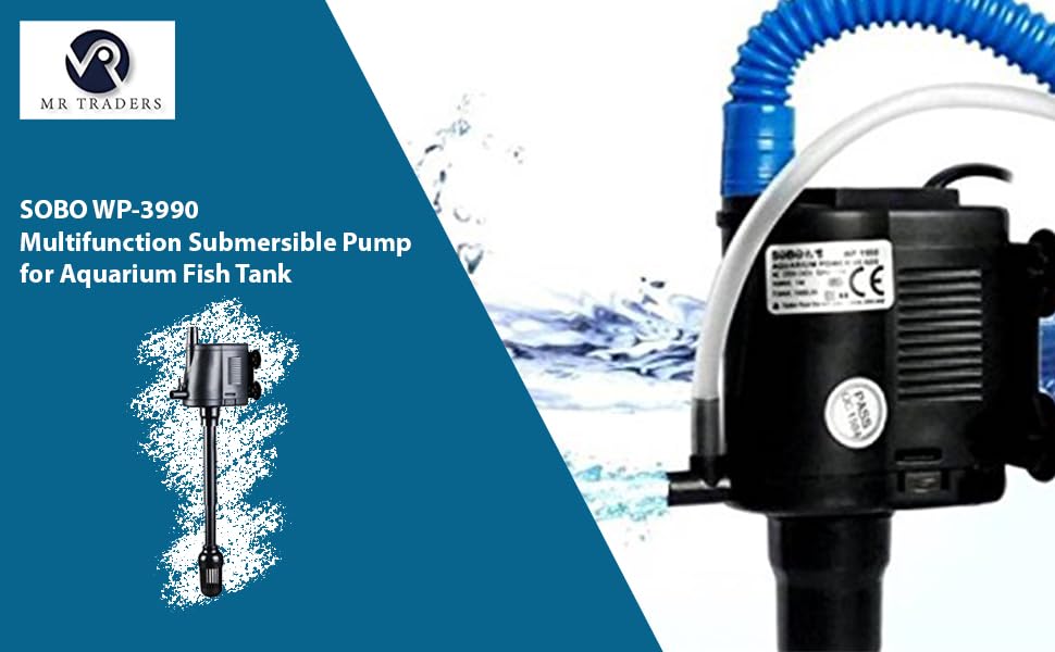 SOBO WP-3990 Multifunction Submersible Pump for Aquarium Fish Tank ( Model WP - 3990 F.MAX 2800 L/H )
