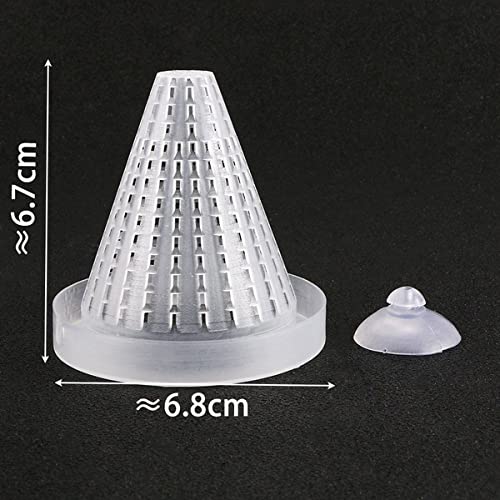 Worm Cup, Worm Feeder Fish Food Cone Basket with Suction Cups (Live Blood Worms & nice worms Feeding Cone with Sucker) PACK OF 2