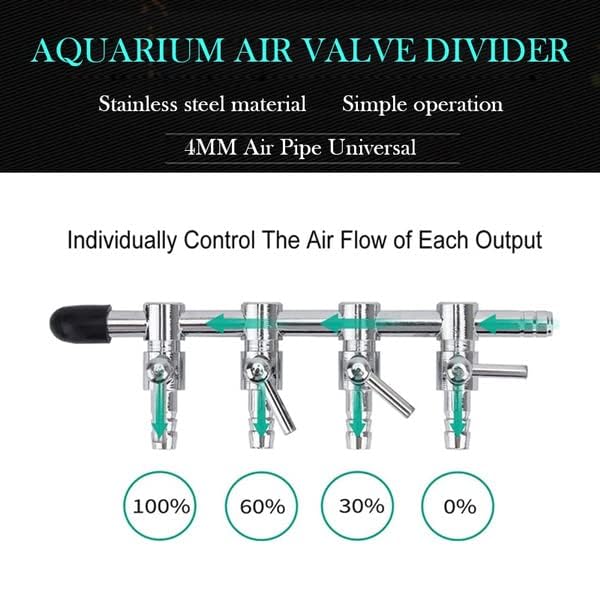 5-Way Aquarium Air Flow Splitter For Aquarium Air Pump