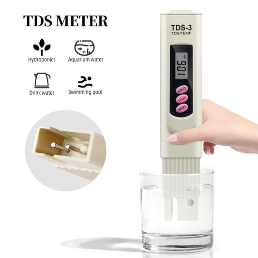 Digital TDS & Temperature Meter – Accurate Water Quality Tester for Aquariums, RO Purifiers, Filters & More