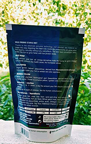 Aquatic Remedies Wild Probio Flower Horn Staple Diet Long Grain, 100 g, Brown