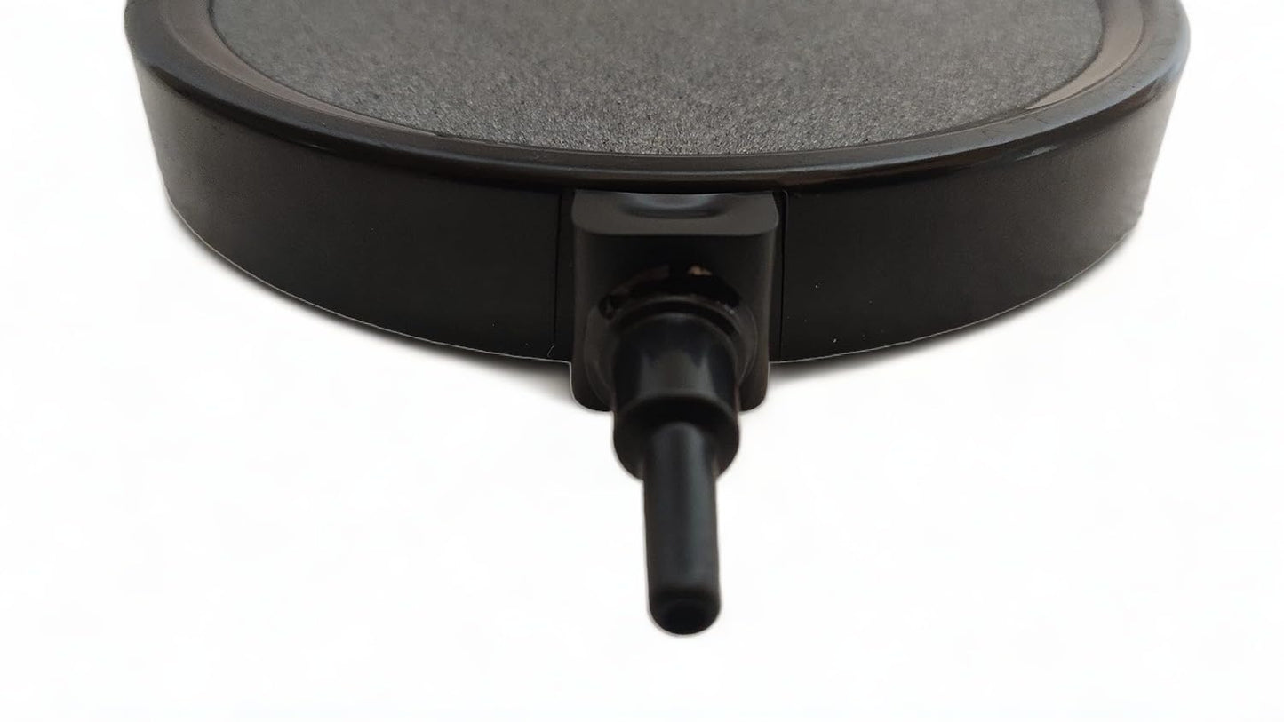 5-Inch (12.7 cm) Round Air Stone Disc Bubble Diffuser for Aquarium Fish Tank Black Color