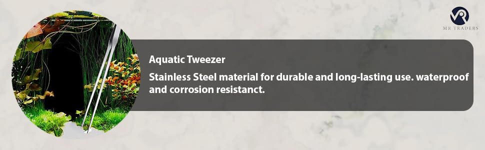 Straight Tweezer,Curved Tweezer & Straight Scissor 3 Pcs Stainless Steel Aquarium Maintenance Tools Kit