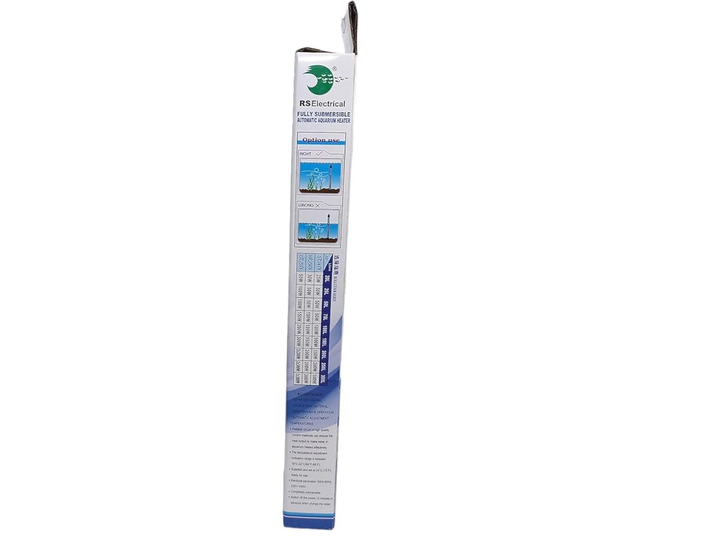 RS Electrical 200 watts Automatic Glass Heater with auto on Off Facility with Standby Light Indicator