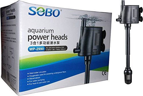 SOBO Submersible Power Head - WP-2990-25W- F.Max 1500L/H - Sobo Internal Water Pump - for Top Filtration Spare Part