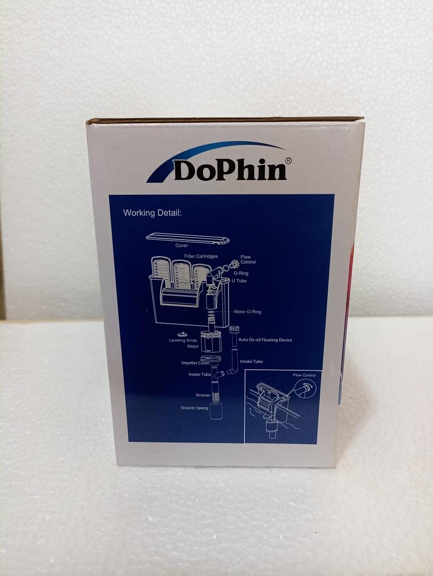 DOPHIN SH280 (3.8W Output 280L/Hr) Aquarium Slim Hanging Filter