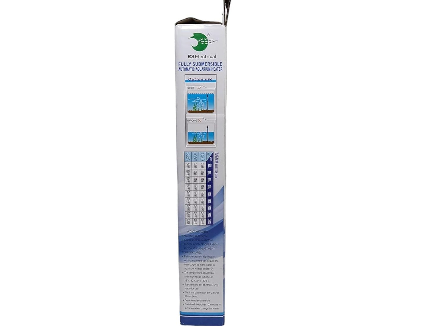 RS Electrical 100 watts Automatic Glass Heater with auto on Off Facility with Standby Light Indicator