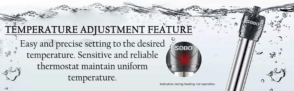 SOBO Stainless Steel Aquarium Heater 300W (Model: HC- 300)